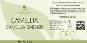 OPO camellia seed oil pouring from cap for precise, waste-free dispensing