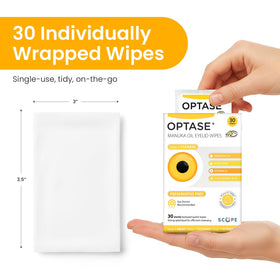 Optase neatly arranged sealed packets highlighting individual sterility