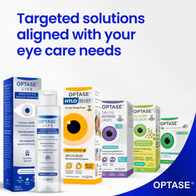 Optase Life staged on bathroom vanity for everyday skincare routine