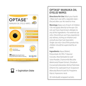 Optase single wrapped wipe open demonstrating sterile convenience