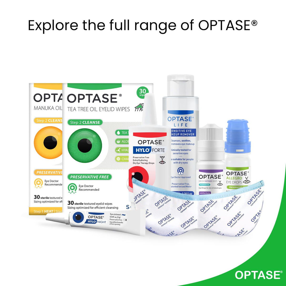Optase wipes on bathroom vanity, lifestyle routine and easy storage