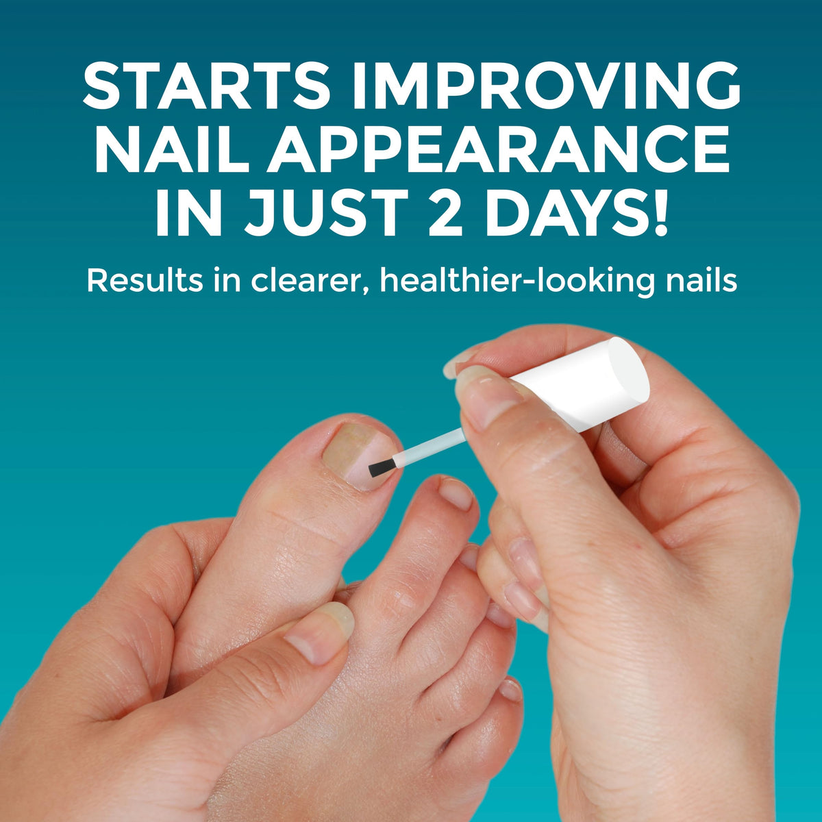 Opti-Nail brush applicator close-up for precise, mess-free application