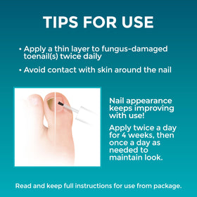 Opti-Nail applied to toenail in use showing improved nail appearance