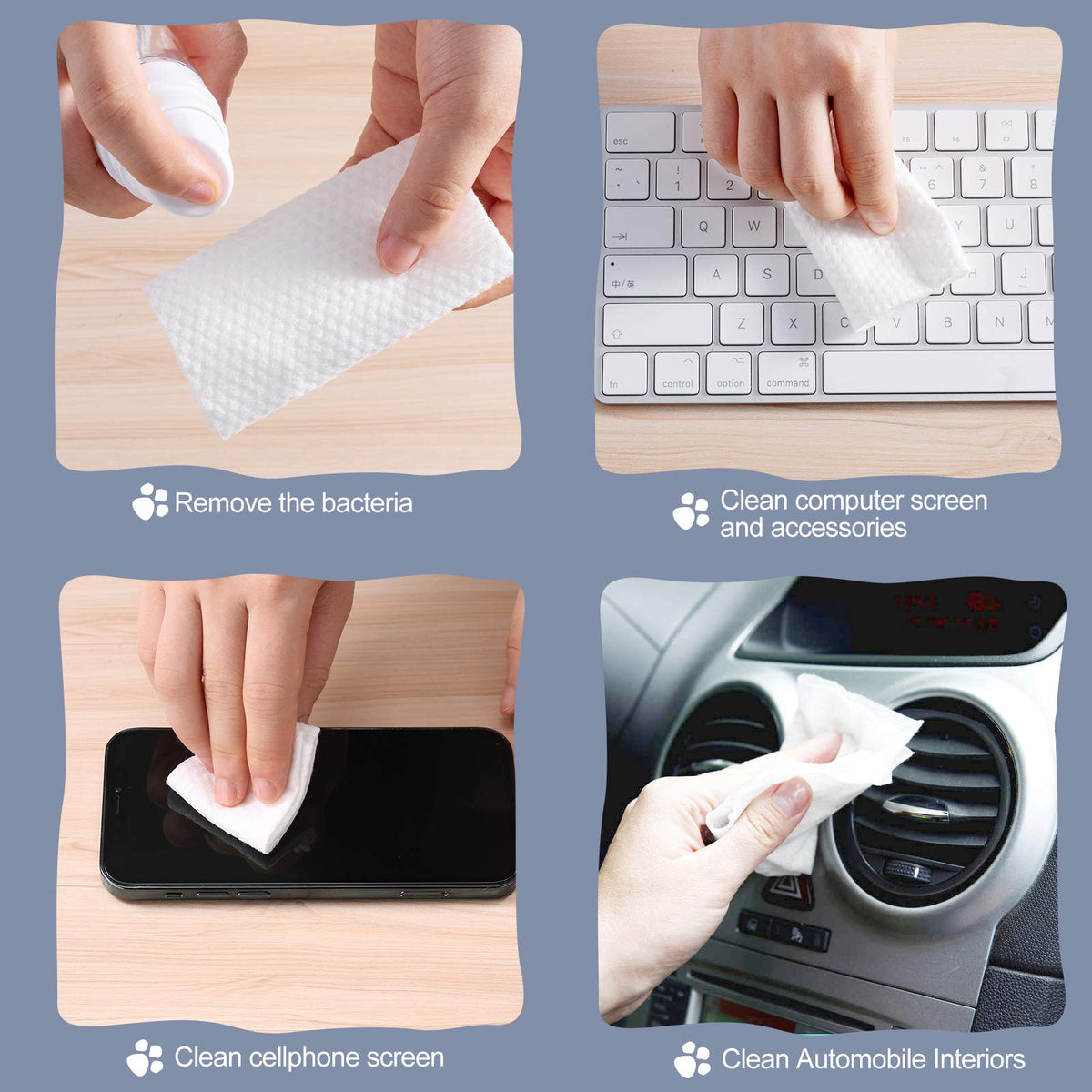 optxpnd cleaning a phone screen to highlight lint-free finish