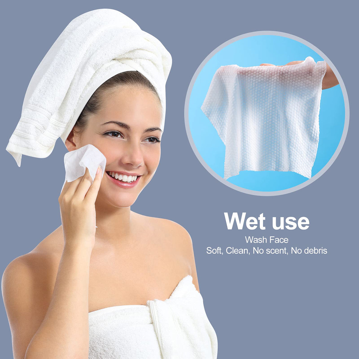 optxpnd towel in hand demonstrating large 7.87-inch square coverage