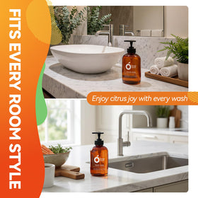 ORANGE HOUSE on kitchen counter illustrating fresh citrus scent after cooking