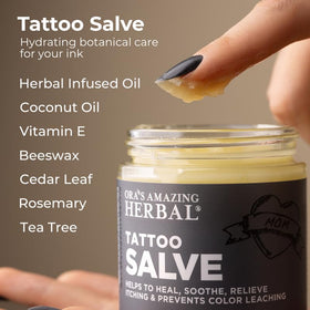 Ora's Amazing Herbal being applied to forearm for targeted itch relief