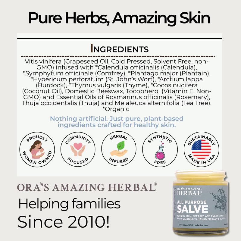 Ora's Amazing Herbal applied to heels demonstrating deep moisturizing benefit