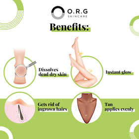 O.R.G. before and after arm comparison showing smoother, brighter skin