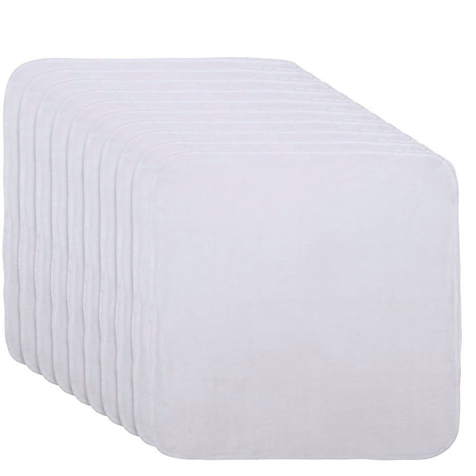 Organic Cotton Mart front packaging showing set of ten reusable cloths and benefits