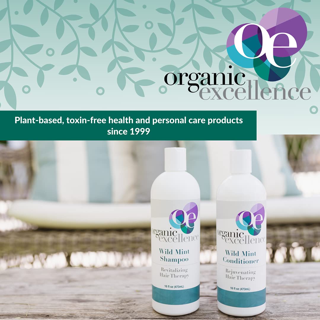 Organic Excellence flip-cap and dispenser detail showing easy use and controlled application benefit