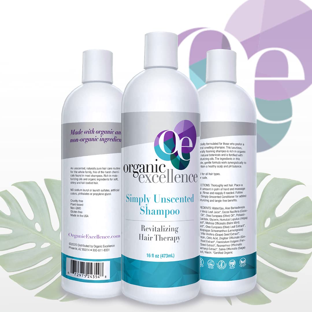 Organic Excellence pump top demonstrating easy dispensing and no‑mess use