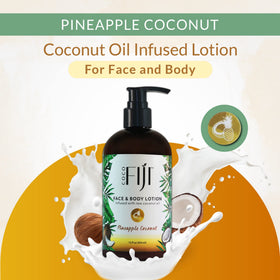 Organic Fiji pump dispensing Coco Fiji lotion for controlled application