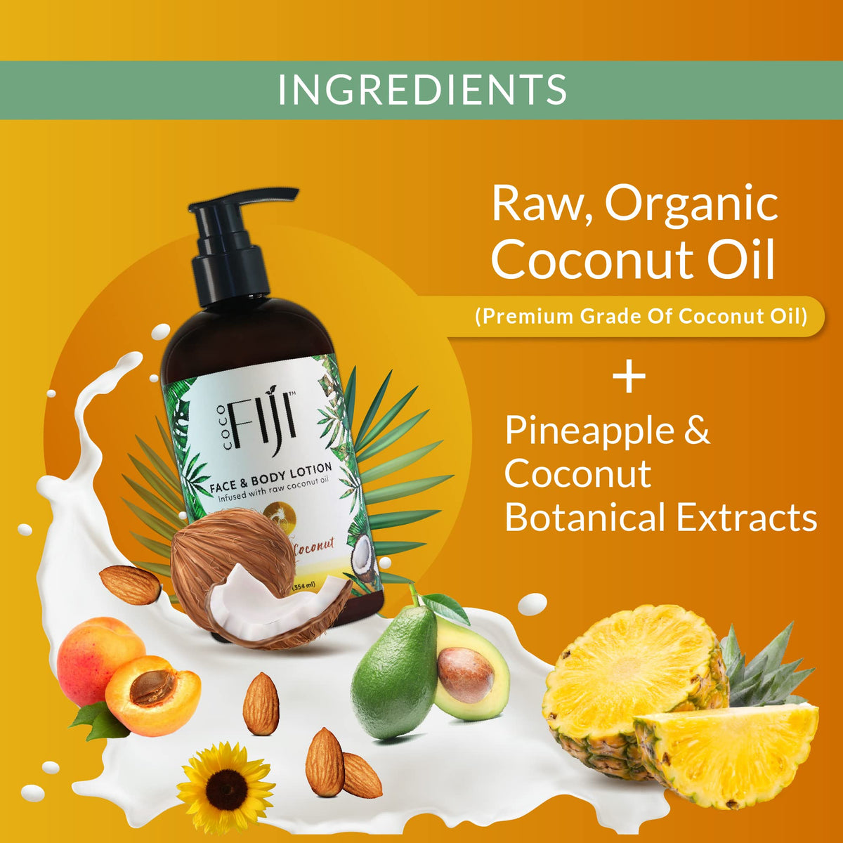 Organic Fiji 12 oz bottle next to common items to show size