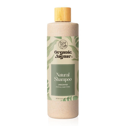 Organic Jaguar front bottle showing unscented sulfate-free shampoo benefits