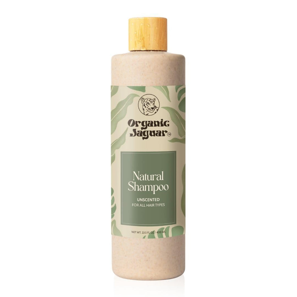 Organic Jaguar front bottle showing unscented sulfate-free shampoo benefits