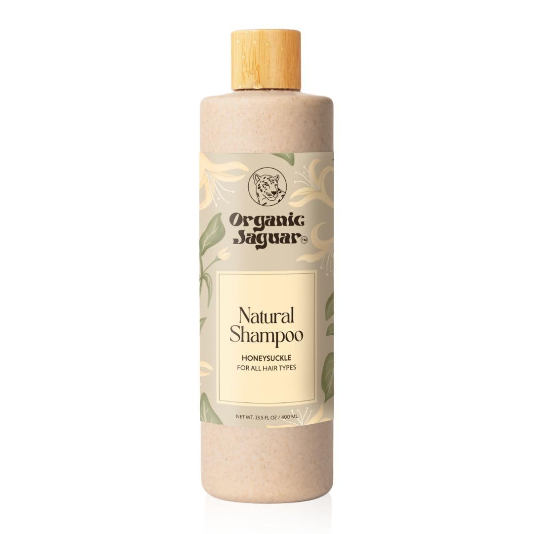 Organic Jaguar front bottle showing label and 13.5 fl oz size, clear benefit: gentle cleansing