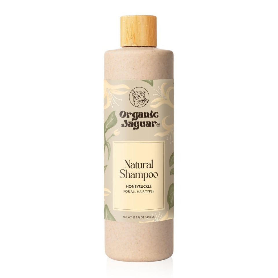 Organic Jaguar front bottle showing label and 13.5 fl oz size, clear benefit: gentle cleansing