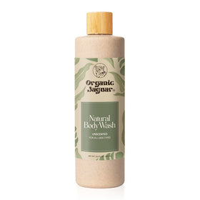 Organic Jaguar front bottle view showing clean packaging and size benefit