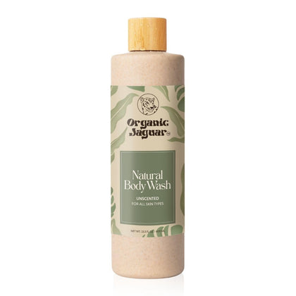Organic Jaguar front bottle view showing clean packaging and size benefit
