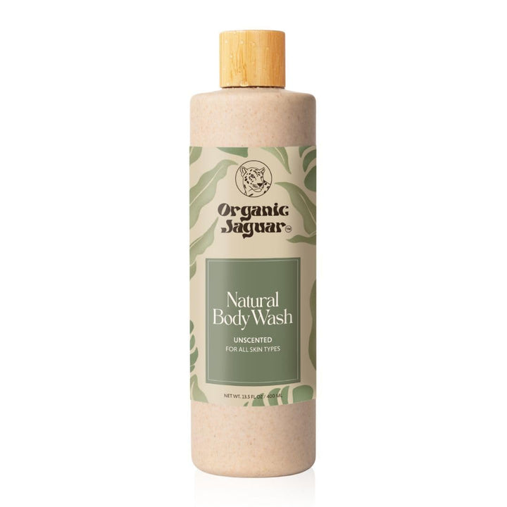 Organic Jaguar front bottle view showing clean packaging and size benefit