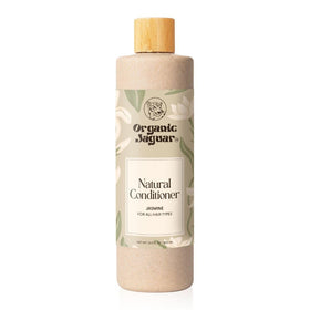Organic Jaguar front packaging showing jasmine conditioner and eco bottle benefit