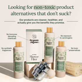 Organic Jaguar pouring texture highlighting gentle lather and easy rinse