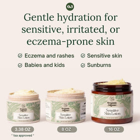 Organic Jaguar jar in hand illustrates 8 oz travel-friendly size