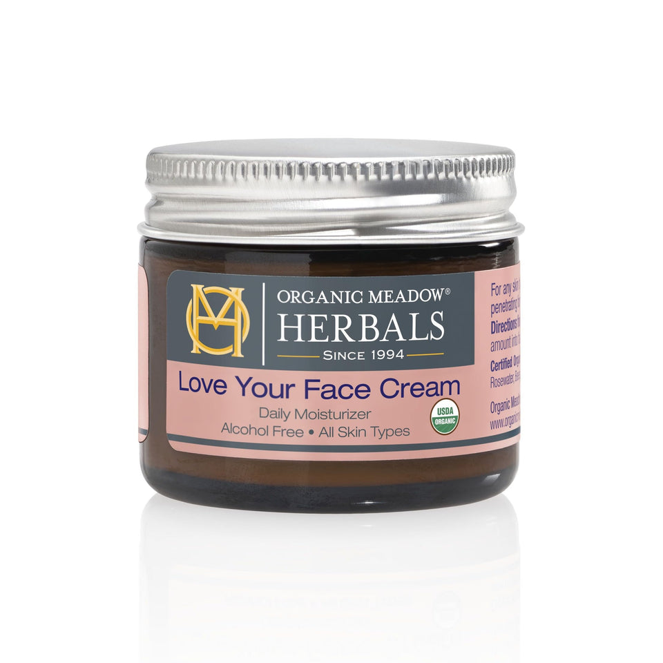Organic Meadow Herbals front packaging showing clean organic branding and benefits