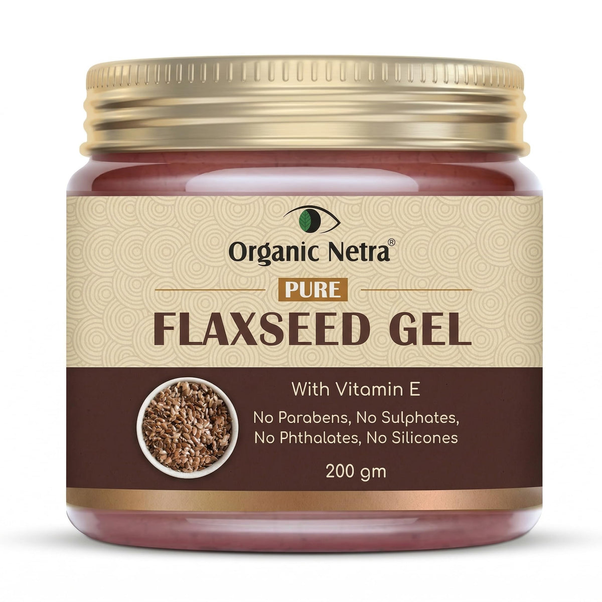 Organic Netra front jar showing clean packaging and volume benefit