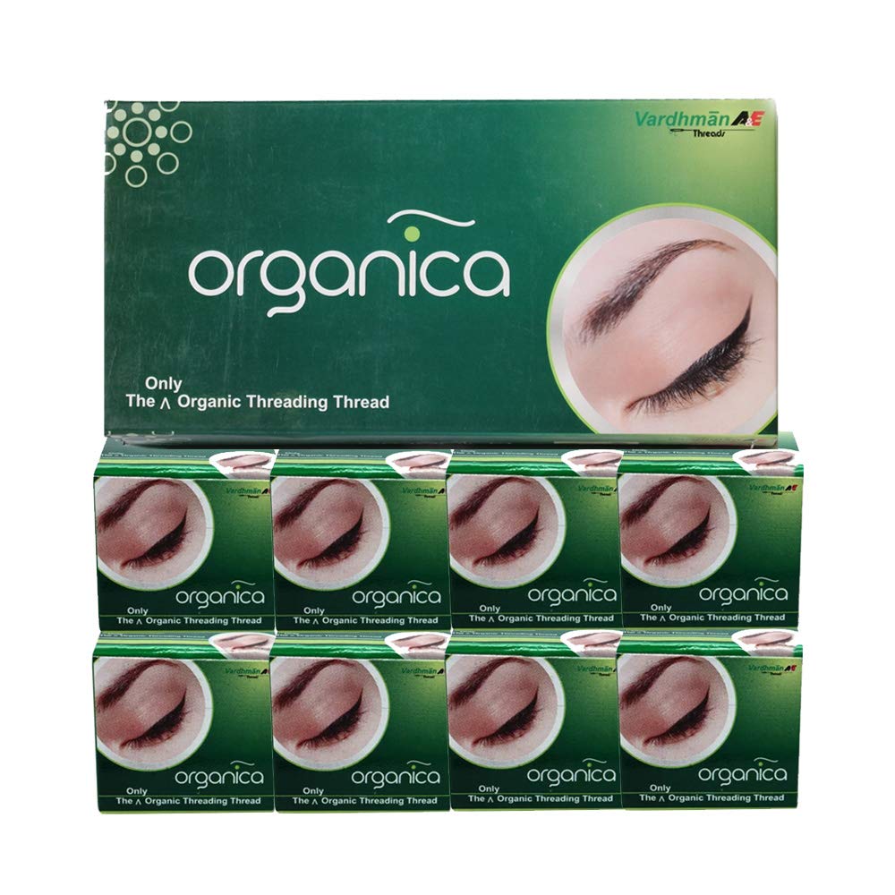 Organica front packaging box showing eight spools and product details, professional supply benefit