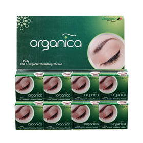 Organica front packaging box showing eight spools and product details, professional supply benefit