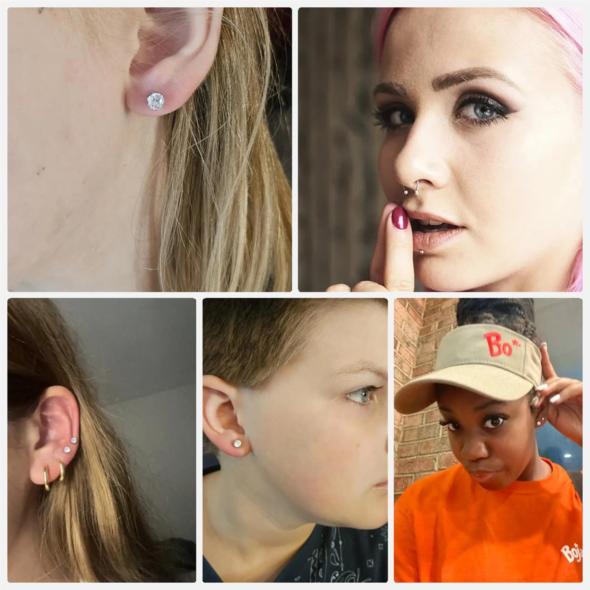 Home setup with Orglace kit in use demonstrating fast, clean at-home piercing