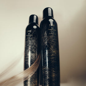 Oribe before and after roots showing reduced oil and elevated lift benefit