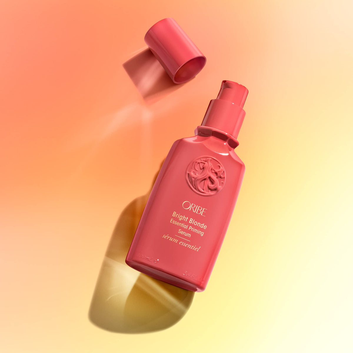ORIBE applied during hair routine to tone brassiness and protect