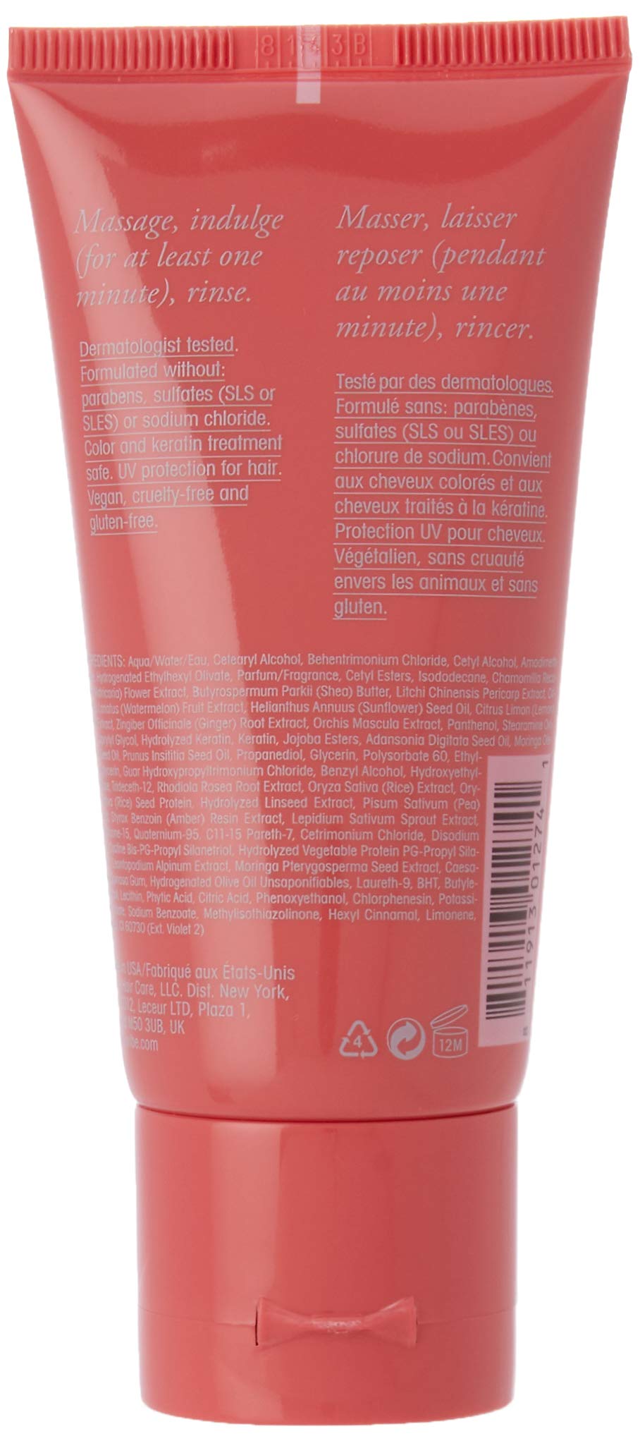 Oribe Bright Blonde creamy violet conditioner texture highlighting brightening effect