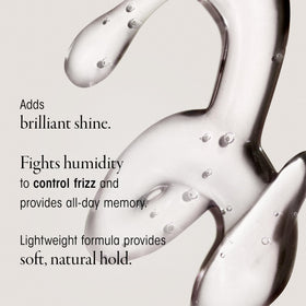 ORIBE gel texture on fingertip, displays lightweight glossy consistency