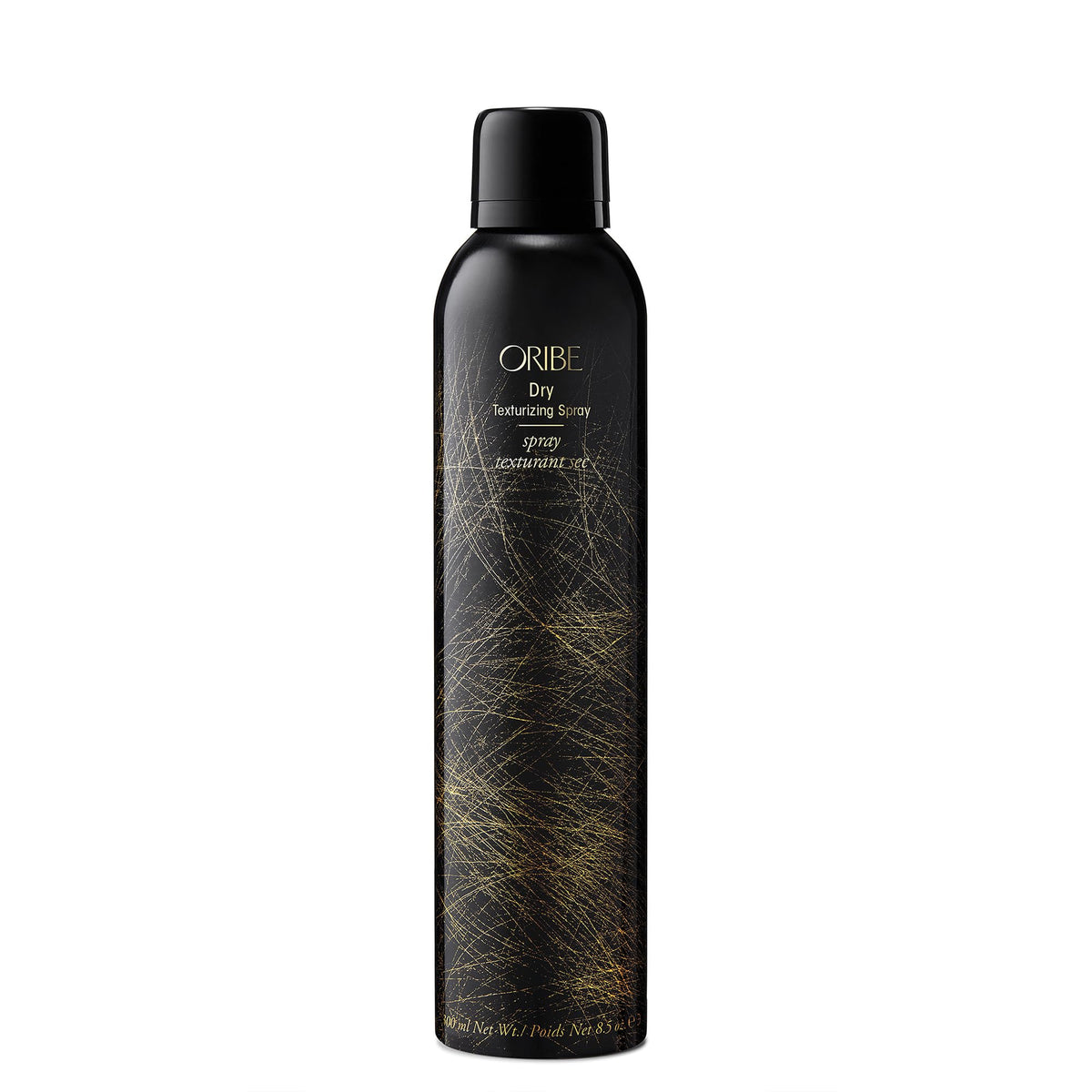 Oribe dry texturizing spray front view showing sleek packaging and benefit of volume
