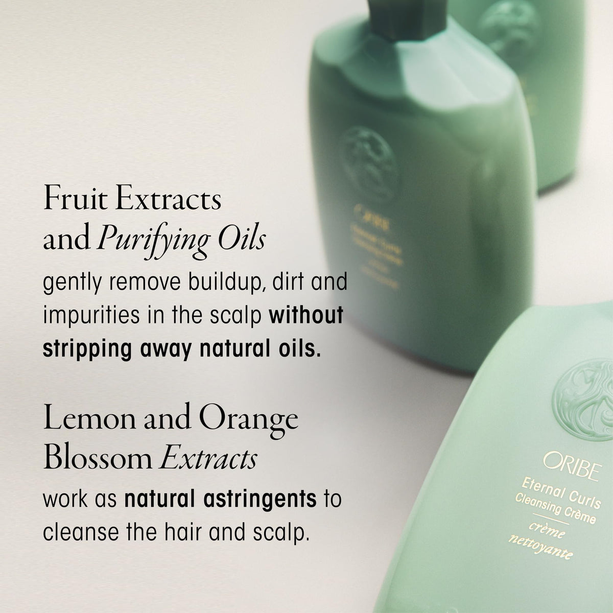 Oribe close-up of creamy texture highlighting conditioning, smoothness benefits