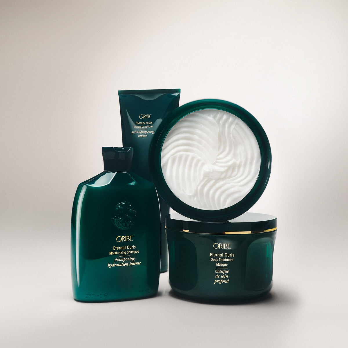 Oribe Eternal Curls cap and logo detail emphasizing brand quality