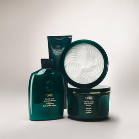 Oribe Eternal Curls cap and logo detail emphasizing brand quality
