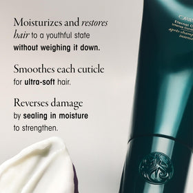 Oribe Eternal Curls conditioner being applied to wet hair for smoother curls