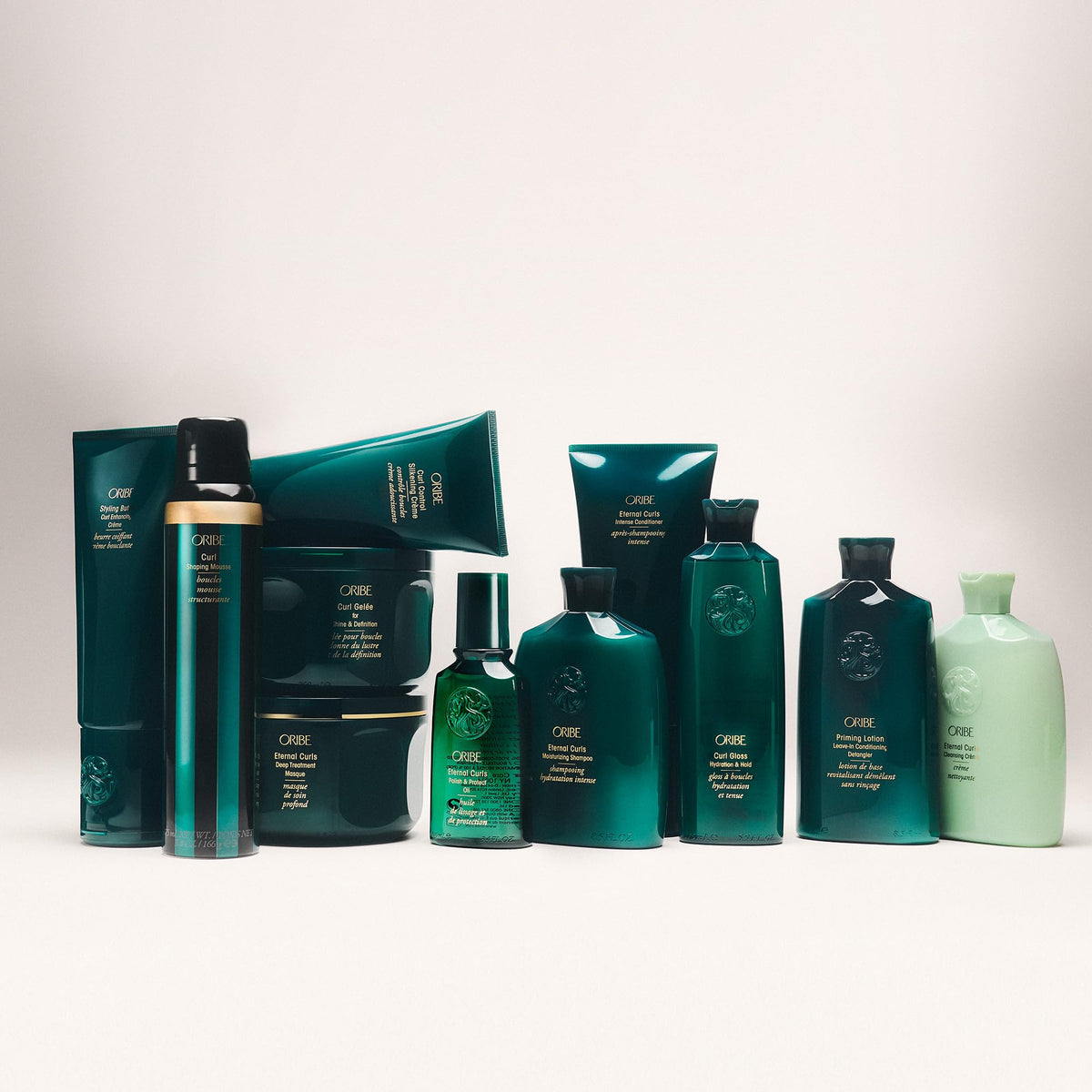 Rinsed, defined curls after using Oribe mask showing frizz control