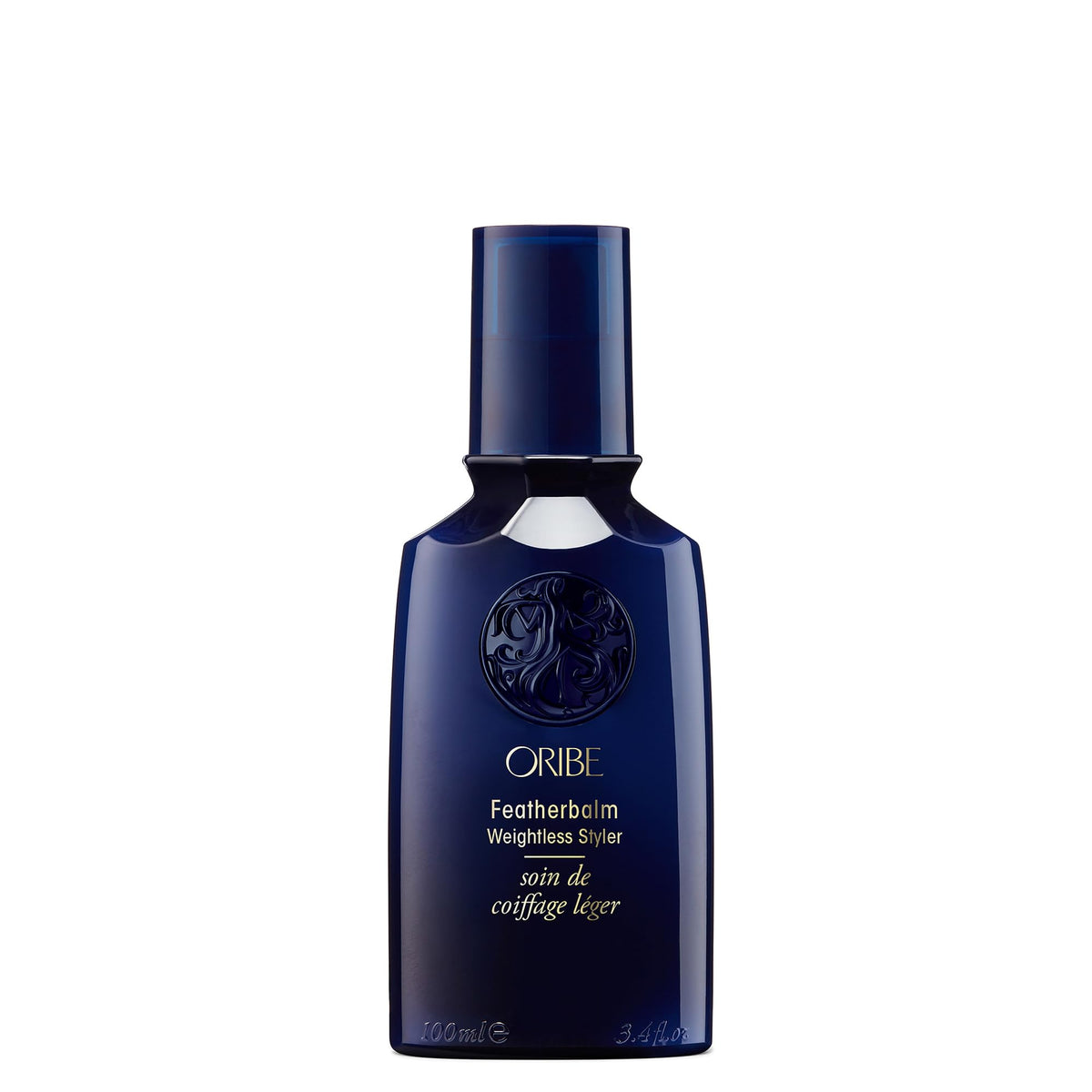 Oribe Featherbalm front packaging showing sleek tube and product name for lightweight styling
