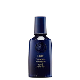 Oribe Featherbalm front packaging showing sleek tube and product name for lightweight styling