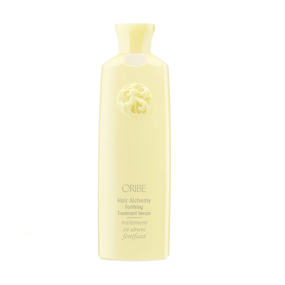 Oribe fortifying treatment serum front packaging shows luxe bottle and size benefit