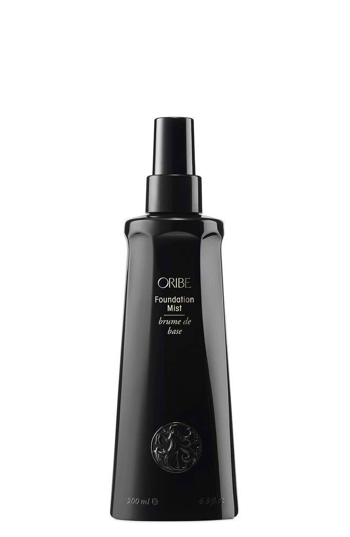 Oribe Foundation Mist front packaging showing product and benefits