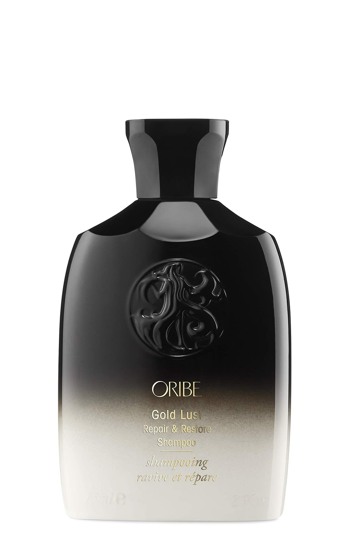 Gold Lust Conditioner top view with creamy texture visible, smoothing benefits by Oribe