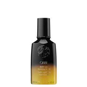 Oribe Gold Lust front packaging showing elegant bottle and benefit of luxe shine