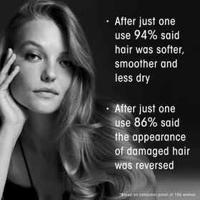 Applying Oribe Gold Lust mask to hair mid-lengths replenishes moisture and strength